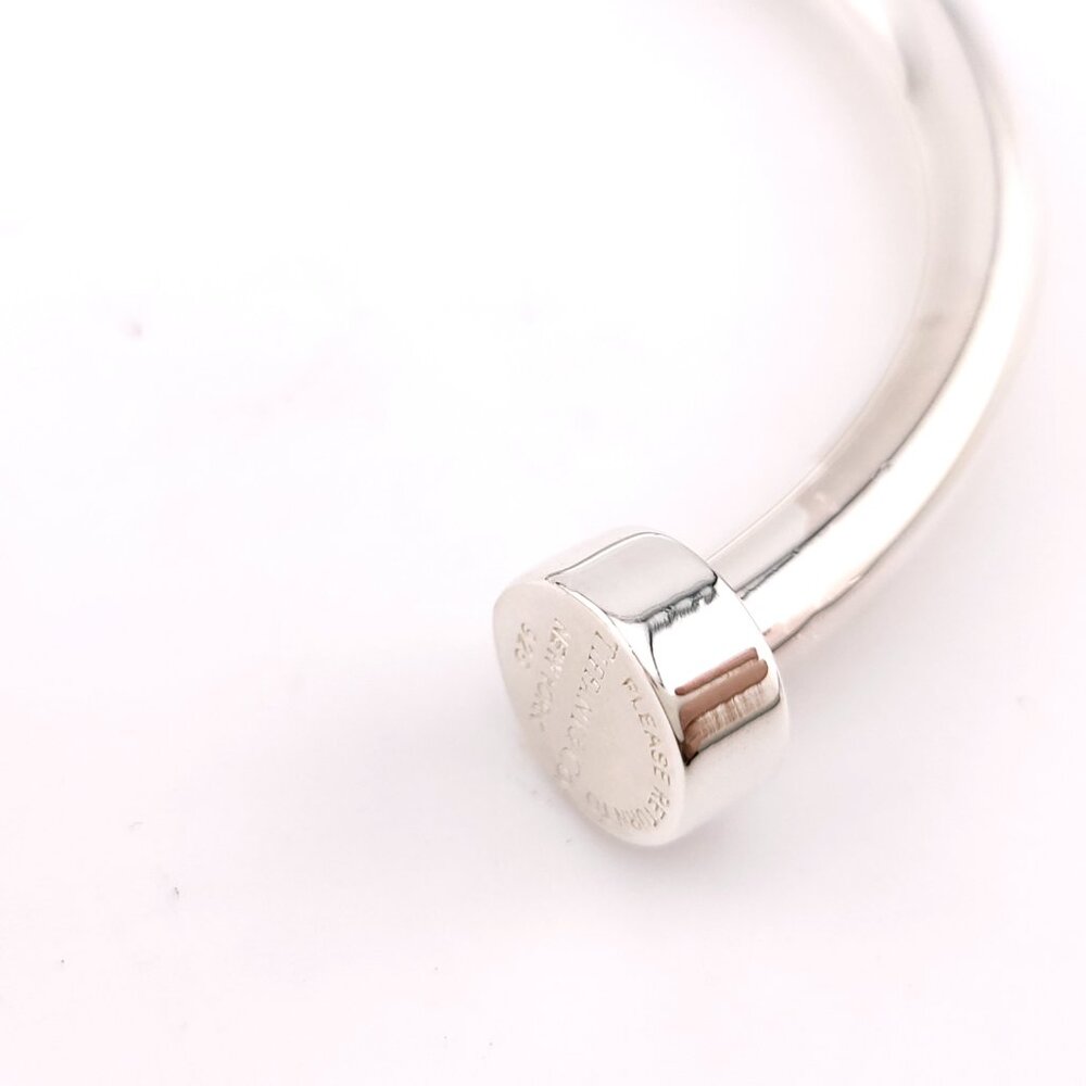 Return To Tiffany & Co. Sterling Silver 5mm Wide Circle Edge Cuff 7" In Bracelet - Picture 11 of 14